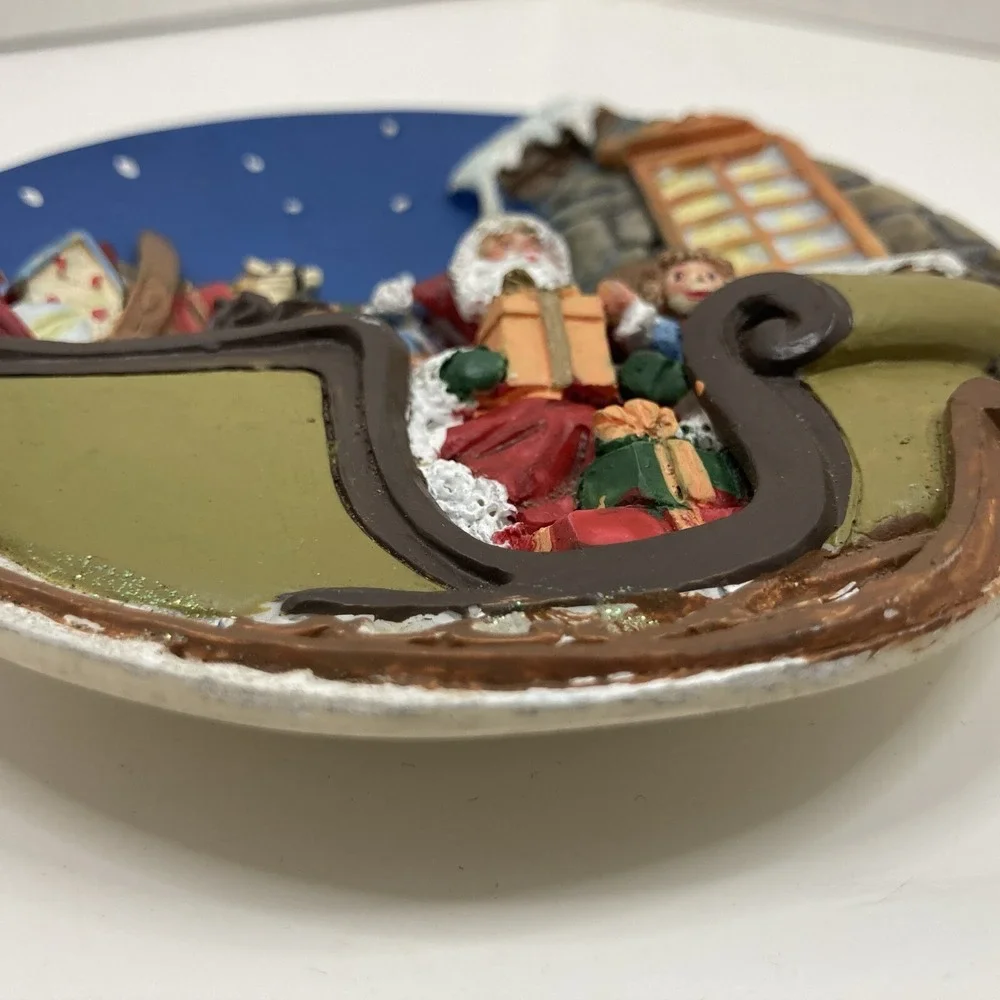 Vintage Christmas Decor Plate 